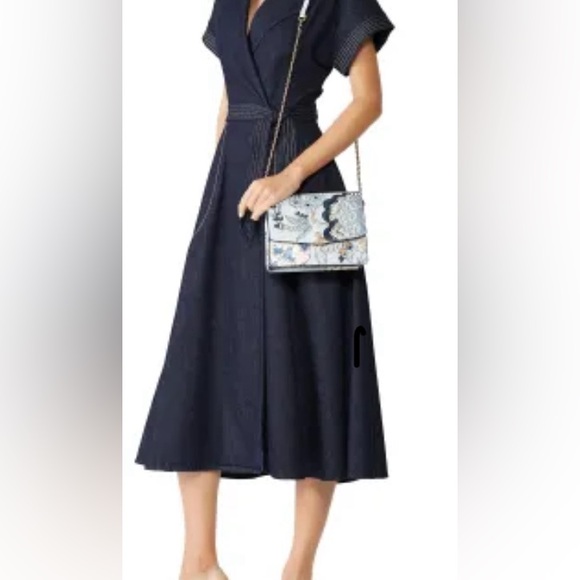 Tory Burch Robinson Blue Floral Handbag - Picture 5 of 8